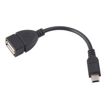 Мини USB B папа к USB 2,0 Женский адаптер хоста OTG удлинитель Черный 14 см #54012 2024 - купить недорого