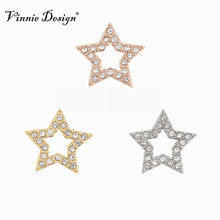 Pingente deslizante com estrela de cristal 10mm, joias personalizáveis para pulseiras envoltórias de aço inoxidável 50 estilos por atacado 2024 - compre barato