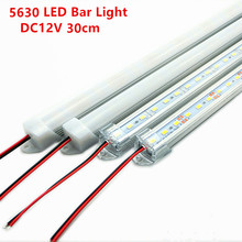 20 pcs 30cm 5630 5730 DC12V hard rigid bar strip with U aluminum profile shell channel housing cabinet light kitchen light 2024 - buy cheap