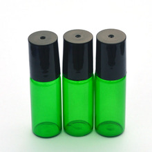 1Pcs 5ml Green Roll On Glass Bottles Stainless Steel Roller Ball for Perfume Essential Oil Vials Mini Roller Bottle 2024 - buy cheap