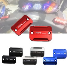 One Pair CNC LOGO Front Brake Fluid Reservoir Cover caps Front Brake Reservoir Cover Cap for KYMCO AK550 KYMCO AK 550 2017 2018 2024 - buy cheap