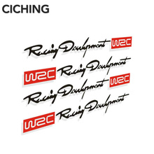 4 шт./компл. автостайлинг WRC логотип дверные ручки светоотражающие наклейки для Lada Priora Sedan sport Kalina Granta Vesta X-Ray XRay 2024 - купить недорого