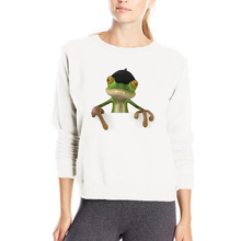 Милый Забавный уличная одежда с длинным рукавом, пуловер, Повседневная Толстовка с капюшоном, Лидер продаж, дизайн 3D frog kawaii, Толстовка для женщин, топы в стиле Харадзюку 2024 - купить недорого