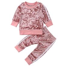Tracksuit For Girls Boys Clothing Sets Baby Kids Clothes 1 2 3 4 5 Years Velvet Long Sleeve Sport Suit Outfits Costume For Child 2024 - buy cheap