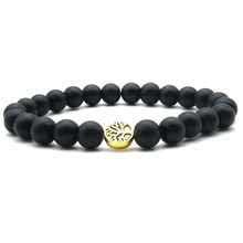 6mm 8mm Matted Black Stone Energy Beads Bracelet Healing Balance Reiki Buddha Prayer Jewelry Men Women Bracelet 2024 - buy cheap