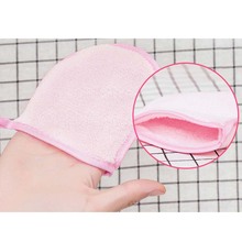 1 Uds. Guante de limpieza reutilizable para removedor de maquillaje, paño de microfibra Facial, toalla Facial, rosa, 11,9x3,5 cm 2024 - compra barato