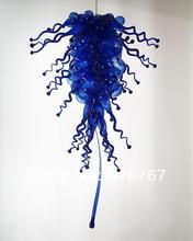 LR423-Free Shipping New Arrival Blue Blown Glass Chandelier 2024 - buy cheap
