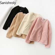 Sanishroly 2019 New Autumn Winter Women Lambs Wool Coat Warm Polar fleece Jacket Female Short Jacket Outwear Tops Plus Size S597 2024 - buy cheap