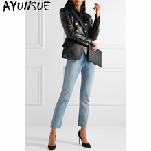 AYUNSUE Autumn Genuine Leather Jacket Women Clothes 2020 Korean Fashion Streetwear Sheepskin Real Leather Coat Motorcycle 7718 2024 - buy cheap
