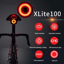 Desconto xlite100 lanterna de bicicleta, luz do farol liga e desliga automaticamente, detecção de freio, à prova d'água, led traseiro com carregamento ao pedalar 2024 - compre barato