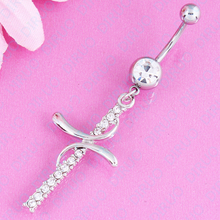 Cross Body piercing  jewelry Belly button ring navel bar navel belly ring 14G 316L surgical steel Nickel-free 2024 - buy cheap