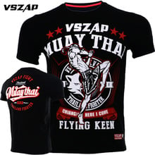 VSZAP MUAY THAI fighting for short sleeve T-shirt sports running martial arts wind MMA fitness fighting men 2024 - buy cheap