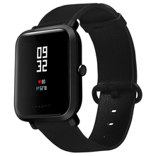 Correa de cuero de 20mm para Xiaomi Huami Amazfit Bip, pulsera de reloj inteligente para jóvenes, con hebilla negra 2024 - compra barato