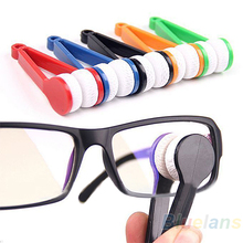 Mini Portable Glasses Eyeglasses Sunglasses Spectacles Microfiber Cleaner Brush 2024 - buy cheap