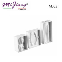 Mijiang-moldes de plástico moldeados para mujer, herramientas de decoración de pasteles, pasta de azúcar, cortador de Fondant, accesorios de cocina, MJ63 2024 - compra barato