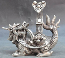 Decoración de plata de cobre del Tíbet, 5 pulgadas, china, fengshui, estatua de bestia, Estatua de la suerte y la fortuna, ruyi, dragón, tortuga 2024 - compra barato