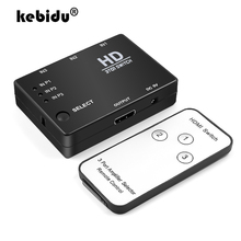 Kebidu 3 Portas De Vídeo HDMI Switch Splitter Switcher Hub Caixa para PS3 UM Xbox HDTV DVD Monitores + IR Remote cabo do controlador 2024 - compre barato