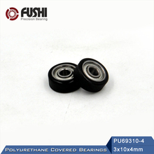 PU 693 Polyurethane Covered Bearing 3*10*4 mm ( 4 Pcs ) Shaft 3mm PU69310-4 Urethane Cover PU693 Bearings 2024 - buy cheap