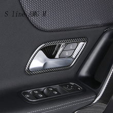 Manijas de puerta de estilo de coche manija del marco cubiertas de Panel pegatinas embellecedor para Mercedes Benz Clase A A180 A200 accesorios de Interior de coche 2024 - compra barato