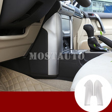 Cubierta embellecedora de marco de consola central Interior para Toyota Land Cruiser Prado FJ150, accesorios de decoración Interior de coche, 2 uds., 2018-2021 2024 - compra barato