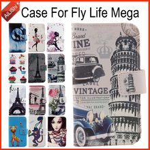 Funda AiLiShi para Fly Life Mega lujosa Funda de cuero pintada con tapa Life Mega Fly exclusiva 100% funda de teléfono especial piel + seguimiento 2024 - compra barato