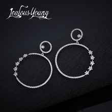 Fashion Round Circle Big Hoop Earrings With Small Flower Hollow Out Pendant Charm Earings Fashion Jewelry For Women Party AE287 2024 - buy cheap