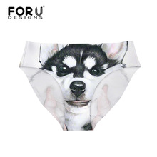 FORUDESIGNS-ropa interior sin costuras para mujer, bragas femeninas Husky Dogs, bragas íntimas de entrepierna sin huellas, envío directo 2024 - compra barato