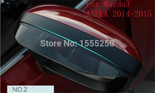 Auto rear view mirror rain shield deflector For Mazda 3 AXELA  2014 2015 ,ABS ,2pcs/lot,car styling 2024 - buy cheap