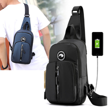 Men Nylon Sling Knapsack Travel Rucksack Messenger Chest Bags USB Charging Fashion Male Cross Body Bag One Shoulder Backpack 2024 - buy cheap