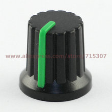 PHISCALE 20pcs green potentiometer knob with non-slip stripes for single double potentiometer 15x12x15.6/15*12*15.6mm 2024 - купить недорого