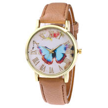 Womens Ladies Good Friends Butterfly Style Leather Band Quartz Wrist Watches reloj mujer montre femme zegarek damski ча saat C5 2024 - buy cheap
