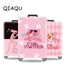 Розовый чехол для багажа с мультяшным рисунком подходит для 18-32 дюймов, милый защитный чемодан, износостойкий, моющийся, пылезащитный, эластичный Чехол для багажа 2024 - купить недорого