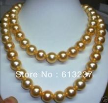 8mm golden shell simulated-pearl elegant women party gift chains necklaces round beads long rope fashion jewelry 36inch MY2009 2024 - buy cheap