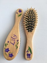 personalize names flowers birthday girls hair brushes, wedding flower girl bridesmaid mother's day hair brush Christmas gifts 2024 - buy cheap
