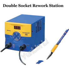 Double Socket Welding Machine 140W 220V Rework Station Dual Port Soldering Station with 2027 Welded Iron Handle FM-203 2024 - buy cheap