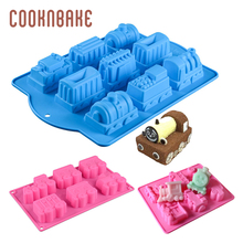 COOKNBAKE silicone mold for cake pastry baking thomas train bread jelly pudding mould ice soap cake bake tool car biscuit form 2024 - buy cheap