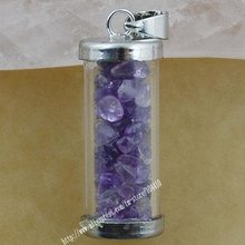 Nuevas piedras curativas amatista cristal Chips piedras deseo botella COLLAR COLGANTE cuentas al por mayor 2024 - compra barato
