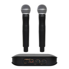 Lomeho LO-V06 2 Way Handheld VHF Dynamic 2 channels Karaoke Party Wireless Microphone 2024 - buy cheap