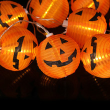 Horrible 1 Set Pumpkin 10 LED String Lights Halloween Decoration Lights Warm White Halloween Home Decoration Accessories 2024 - buy cheap