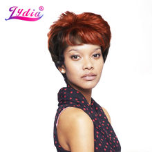 Lydia синтетические парики разных цветов FT2/короткие натуральные волнистые парики Kanekalon для женщин афроамериканские натуральные парики 2024 - купить недорого