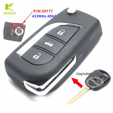 Mando a distancia con tapa para coche, llave Fob mejorada de 433MHz, 4D67, para Toyota Avensis Prado 120 RAV4 Kluger Tarago P/N: 50171, novedad de reemplazo KEYECU 2024 - compra barato