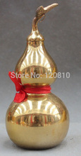7-дюймовая китайская медная золотая статуя тыквы калабаша, восемь диаграммов, штамп 2024 - купить недорого