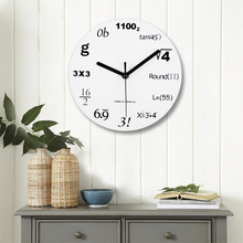 2021 Fashion Acrylic Wall Clock Modern Design Novelty Maths Equation Clock Horloge Art Wall Watch Relogio De Parede Home Decor 2024 - buy cheap