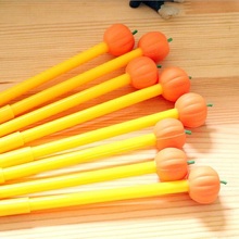 1pcs/lot Novetly Pumpkin Vegetables Head Yellow Gel Pen Design For Students 0.38mm Black Ink 2024 - buy cheap