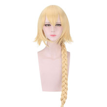 Fantasia cosplay fate/apocrypha ana of arco, cabelo sintético resistente ao calor, feminina 2024 - compre barato