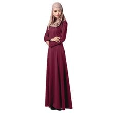 Модное женское длинное платье макси в полную длину в мусульманском стиле, исламский кафтан, жибаб, Арабская абайя 2024 - купить недорого