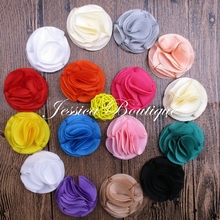 45 pçs/lote Mini Flores De Cetim Laminados Rosetas Fita Multicamadas Flores Para Meninas Handmade Headwear Enfeites e Acessórios 2024 - compre barato