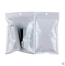 18*26 см белый/прозрачный клапан закрывающийся на молнии пластиковый розничный упаковочный полиэтиленовый пакет, Ziplock мешок с замком для хранения в розницу с отверстием для подвешивания 2024 - купить недорого