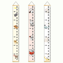 Home Decor Nordic Style Canvas Print Animal Scroll Hanging Painting Child Kids Growth Chart Height Measure Ruler Wall Art Poster 2024 - buy cheap