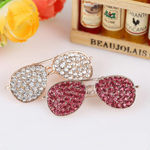 2018 Fashion Jewelry Korean Crystal Rhinestone Glasses Brooch Lapel Pin Men Brooch Brocxhes Vintage Large Brooches For Women 2024 - buy cheap
